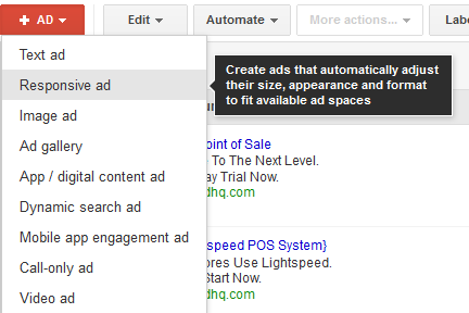 Google Ads Responsive Display Ads New Feature Drop Down Demo 3